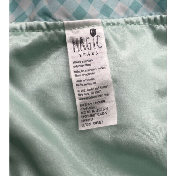 Magic Years Baby Chick Lovey Security Blanket Green My First Easter Rattle Toy - Picture 5 of 5